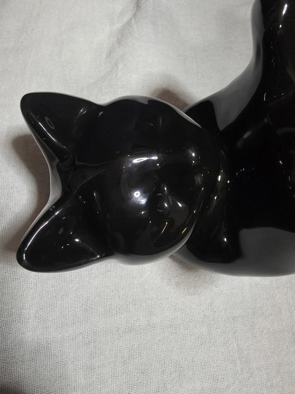 Vintage Royal Haeger Pottery Black Cat Base ONLY (NO Fish Bowl) 10x5x5